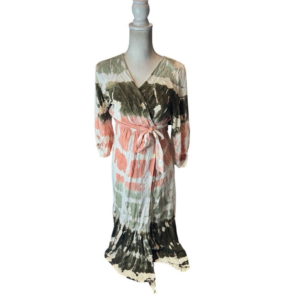 Young Fabulous Broke Dress Women Size Small Whimsy Tie Dye Midi Shift Boho